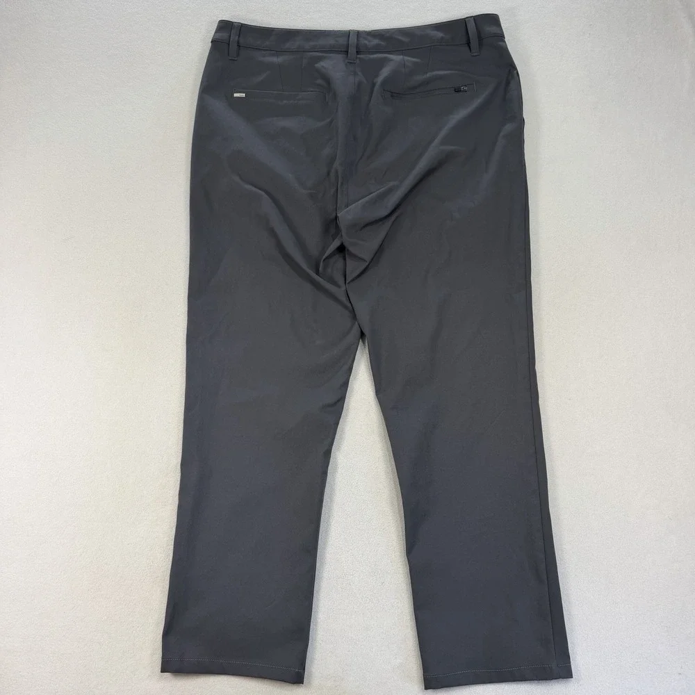 Vuori Meta Pants Men 36x28 Gray Golf Chino Performance Stretch Athletic Slim Fit